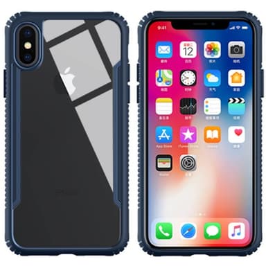 TPU puskurinlasikotelo Apple iPhone X / Xs  - sininen