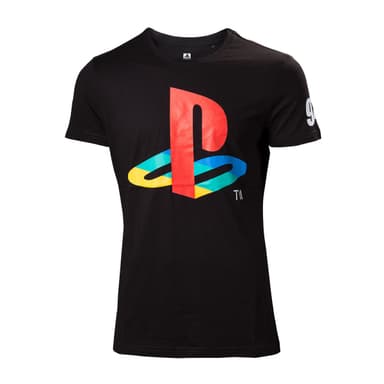 PlayStation t-paita - klassinen logo (musta) (S)