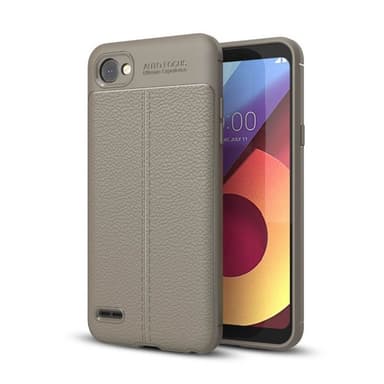 Nahkakuvioitu TPU kuori LG Q6 (M700A)  - harmaa