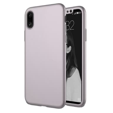 FLOVEME 360 kuori lasinen Apple iPhone X / Xs  - harmaa