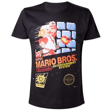 T-paita Nintendo - Super Mario Bros NES musta (M)