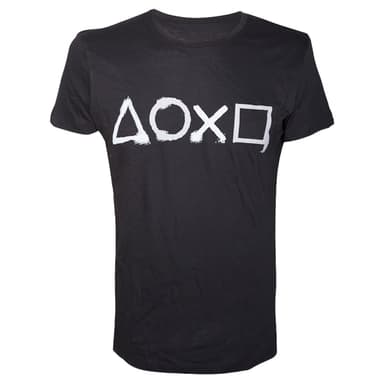 PlayStation t-paita - Painikkeet (musta) (XL)