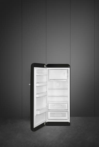 Smeg 50 s Style jääkaappi pakastelokerolla FAB28LBL5 (musta)