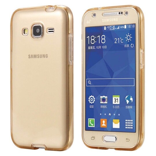 360° suojakuori Samsung Galaxy J7 2015 (SM-J700F)  - kulta