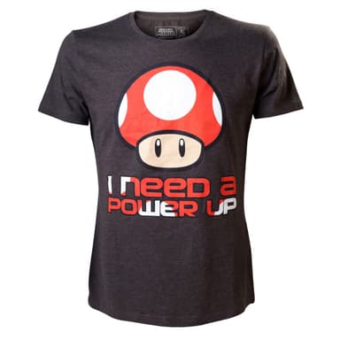 Nintendo - I Need a Power Up t-paita (musta) (M)