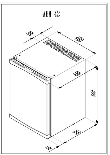 Smeg Professional ABM42-2 minijääkaappi (musta)