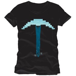 Minecraft t-paita - Hakku (musta) (M)