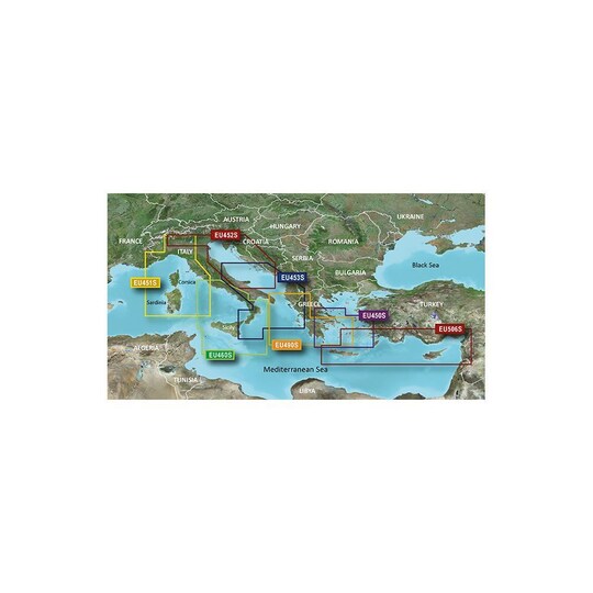 Garmin Ligurian SeaCorsica & Sardinia Garmin microSD™/SD™card:VEU451S, Kartat & Ohjelmistot