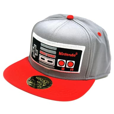 Nintendo NES Controller lippalakki (hopea/punainen)