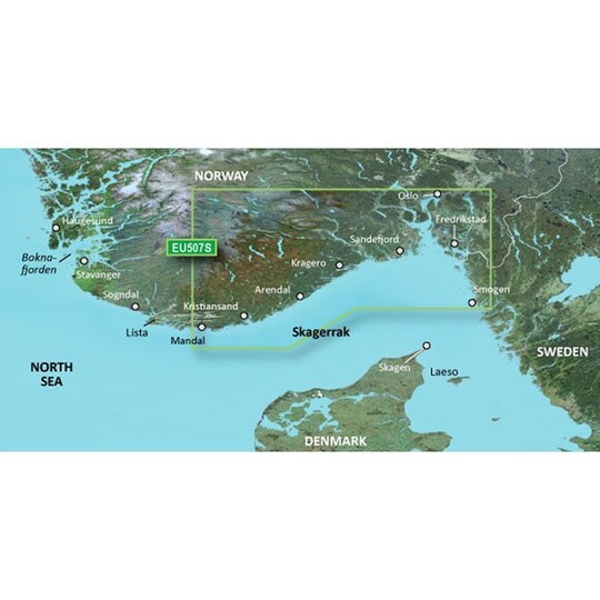 Garmin Oslo-Mandal-Smogen - BlueChart g3 Vision mSD / SD, Kartat & Ohjelmistot