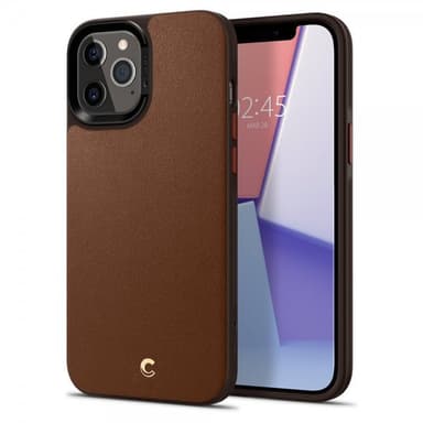 iPhone 12/iPhone 12 Pro Suojakuori Leather Brick Saddle Brown