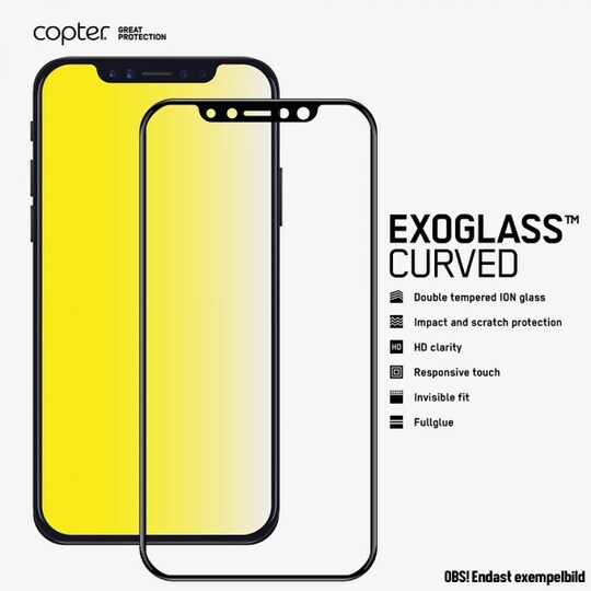 Exoglass Curved Frame till Sony Xperia XZ2 Näytönsuoja Full Size
