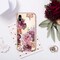 iPhone X/Xs Suojakuori Kovamuovi Rose Floral Läpinäkyvä