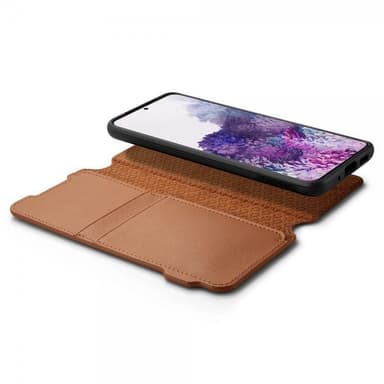 Samsung Galaxy S20 Plus Suojakotelo Wallet Brick Löstagbart Suojakuori Saddle Brown