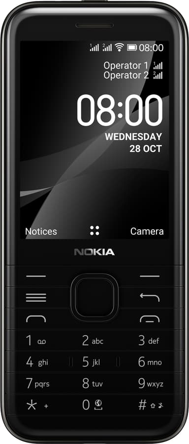 Nokia 8000 4G matkapuhelin (onyxinmusta)
