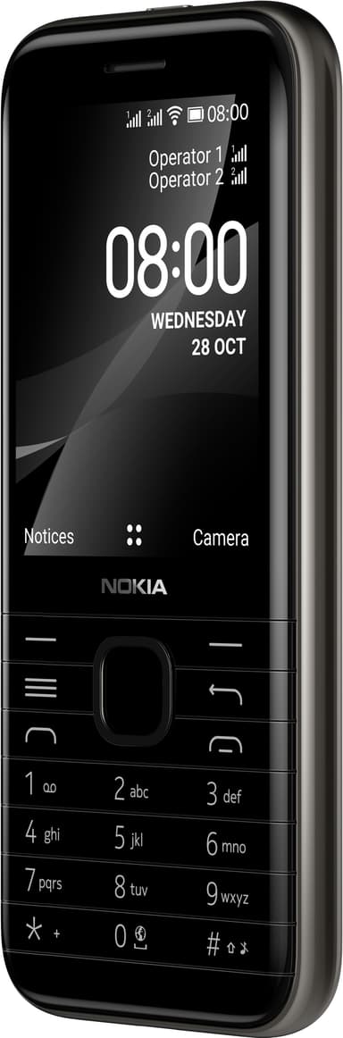 Nokia 8000 4G matkapuhelin (onyxinmusta)