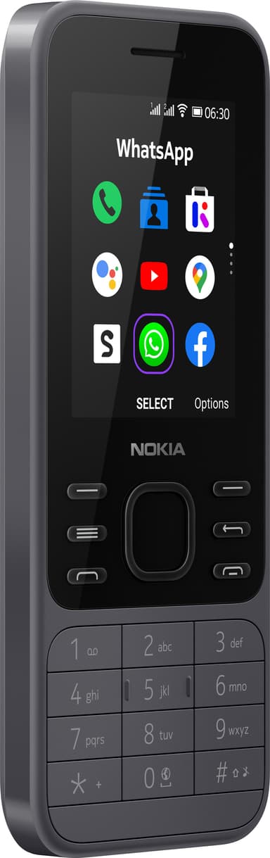 Nokia 6300 4G matkapuhelin (hiilenharmaa)