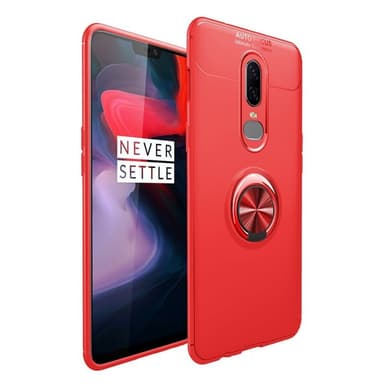 Slim Ring kotelo OnePlus 6 (A6000)  - punainen