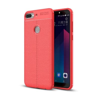 Nahkakuvioitu TPU kuori HTC Desire 12 Plus - punainen
