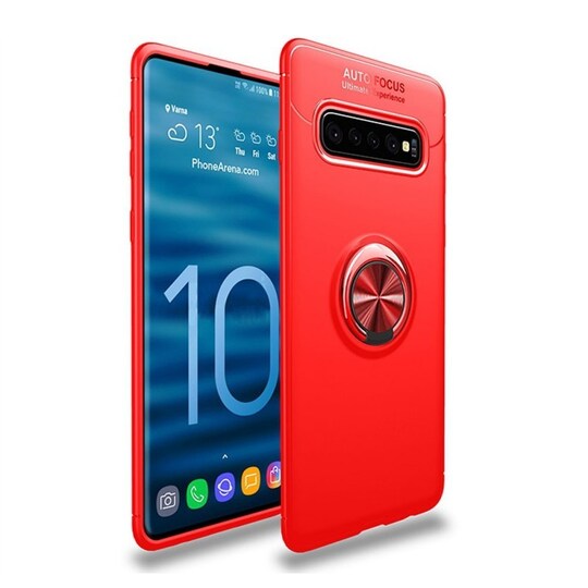 Slim Ring kotelo Samsung Galaxy S10 Plus (SM-G975F)  - punainen