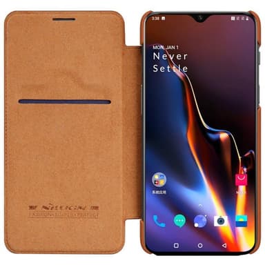 Nillkin Qin FlipCover OnePlus 6T (A6010)  - ruskea