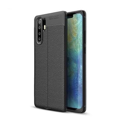 Nahkakuvioitu TPU kuori Huawei P30 Pro (VOG-L29)  - musta
