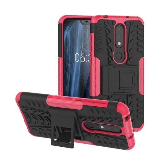 Iskunkestävä Suojakuori Nokia 6.1 Plus (TA-1083)  - pinkki