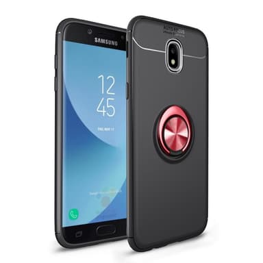 Slim Ring kotelo Samsung Galaxy J7 2017 (SM-J730F)  - Musta / punainen
