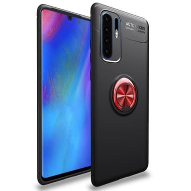 Huawei P30 Pro Slim Ring kotelo (VOG-L29)  - Musta / punainen