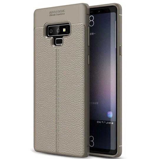 Nahkakuvioitu TPU kuori Samsung Galaxy Note 9 (SM-N960F)  - harmaa