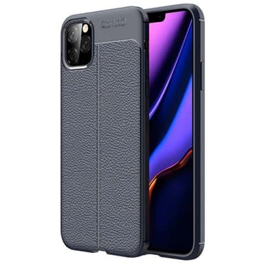 Nahkakuvioitu TPU kuori Apple iPhone 11 Pro Max (6.5 ")  - sininen