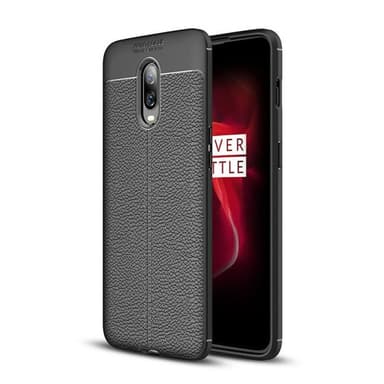 Nahkakuvioitu TPU kuori OnePlus 6T (A6010)  - musta