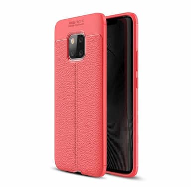 Nahkakuvioitu TPU kuori Huawei Mate 20 Pro (LYA-L29)  - punainen