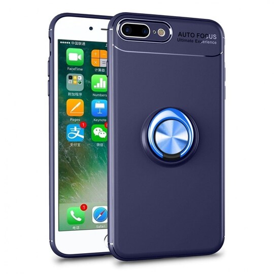 Slim Ring kotelo Apple iPhone 7+, 8+  - sininen