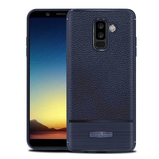 Rugged Armor TPU kuori Samsung Galaxy A6 Plus 2018 (SM-A610F)  - sinin