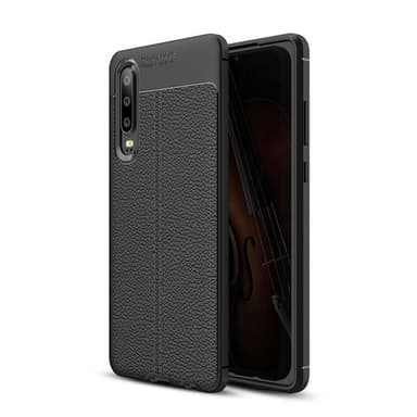 Nahkakuvioitu TPU kuori Huawei P30 Lite (MAR-LX1)  - musta