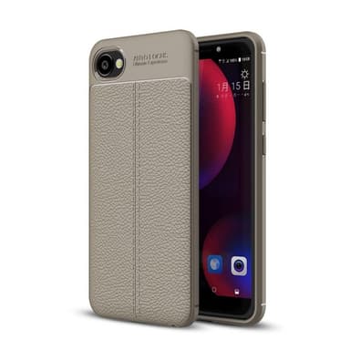 Nahkakuvioitu TPU kuori HTC Desire 12  - harmaa