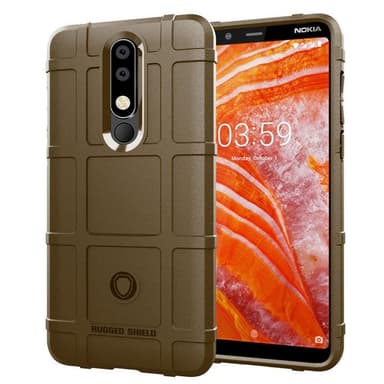 Rugged Shield suoja Nokia 3.1 Plus (TA-1118)  - ruskea