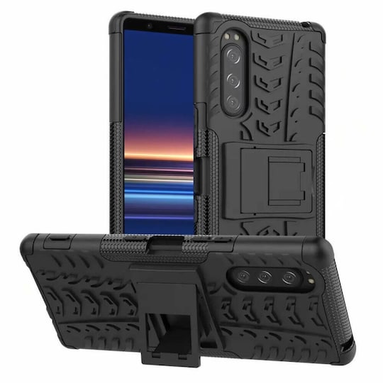 Iskunkestävä Suojakuori Sony Xperia 5 (J8210)  - musta