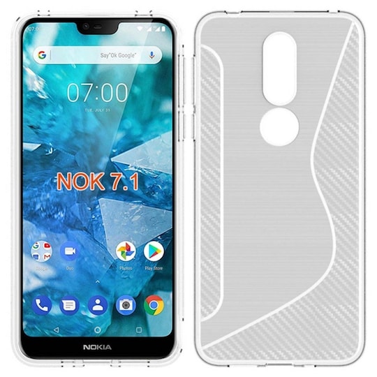 S Line Suojakuori Nokia 7.1 2018 (TA-1095)  - läpinäkyvä
