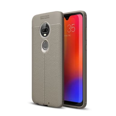 Nahkakuvioitu TPU kuori Motorola Moto G7 (XT1962)  - harmaa