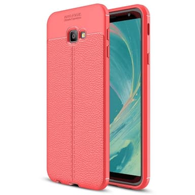 Nahkakuvioitu TPU kuori Samsung Galaxy J4 Plus 2018 (SM-J415F)  - puna