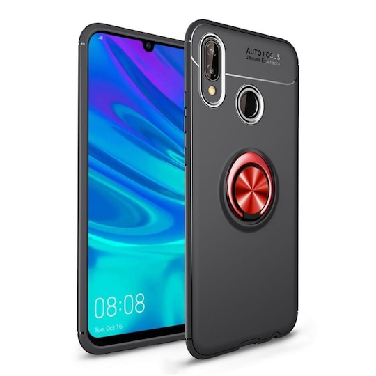 Slim Ring kotelo Huawei P Smart 2019 (POT LX1)  - Musta / punainen