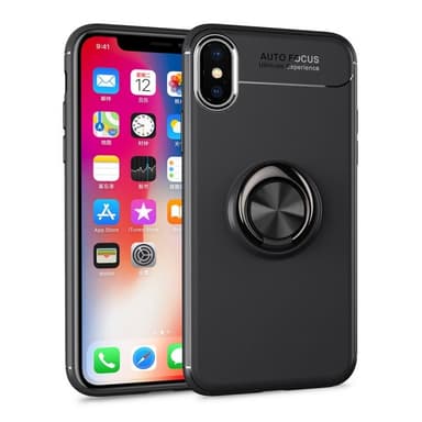 Slim Ring kotelo Apple iPhone XS Max (6.5 ")  - musta