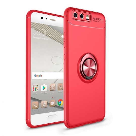 Huawei P10 Plus Slim Ring kotelo (VKY-L29)  - punainen