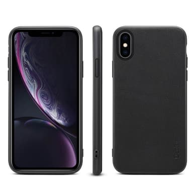 Denior aito nahkakuori Apple iPhone XS Max (6.5 ") - musta