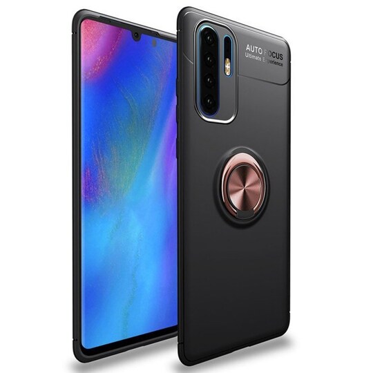 Huawei P30 Pro Slim Ring kotelo (VOG-L29)  - Musta / Rose