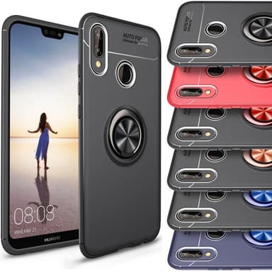 Huawei P30 Slim Ring kotelo (ELE-L29)  - musta
