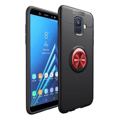 Slim Ring kotelo Samsung Galaxy A6 2018 (SM-A600F)  - Musta / punainen