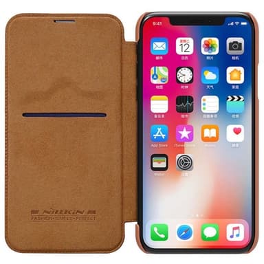 Nillkin Qin FlipCover Apple iPhone XS Max (6.5 ")  - ruskea